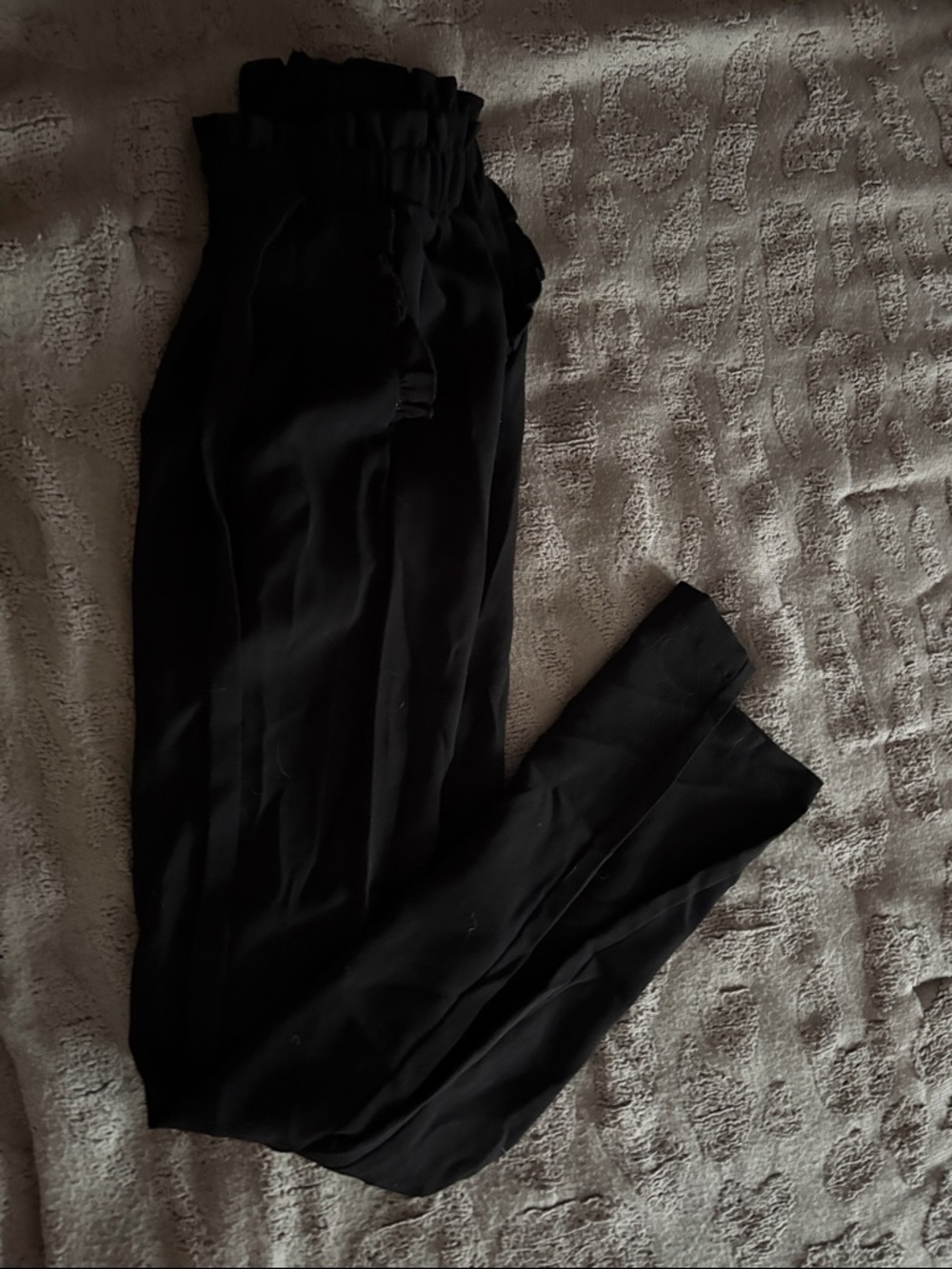 SHEIN Black Paperbag Jogger Pants